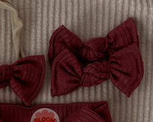 Brick Ribbed BloomCLIPS or Nylon Headband