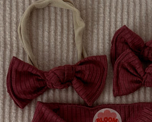 Brick Ribbed BloomCLIPS or Nylon Headband