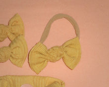 Lemon Ribbed BloomCLIPS or Nylon Headband