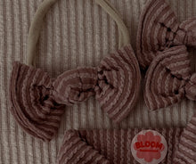 Toffee Wavy Ribbed BloomCLIPS or Nylon Headband