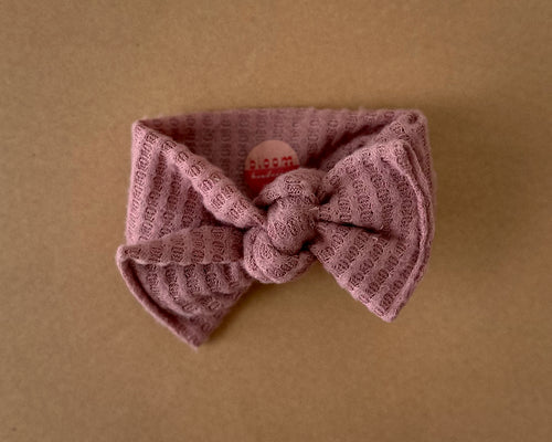 Lilac Fuzzy Waffle Tie On Headwrap