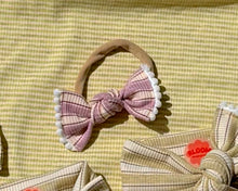 Mauve Double Stripe Ribbed BloomCLIPS or Nylon Headband
