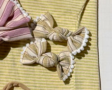Golden Double Stripe Ribbed BloomCLIPS or Nylon Headband
