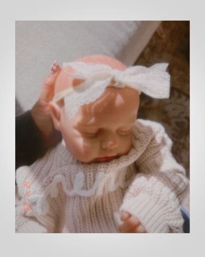 *RESTOCK* Cream and Silver Lace Nylon Headband