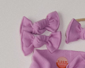 Pixie Mini Ribbed BloomCLIPS or Nylon Headband