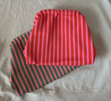Stripe Makeup Bag - listing comes with 1 choose your color in the drop down