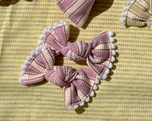 Mauve Double Stripe Ribbed BloomCLIPS or Nylon Headband