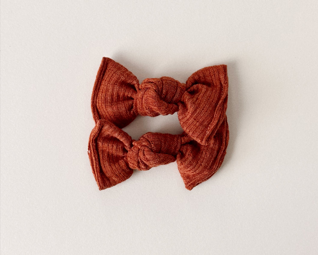 Rust Sweater Ribbed BloomCLIPS set of 2
