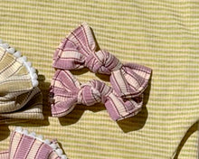Mauve Double Stripe Ribbed BloomCLIPS or Nylon Headband