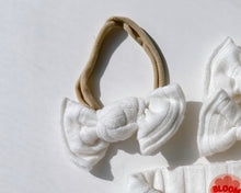 White Wide Fuzzy Ribbed BloomCLIPS or Nylon Headband