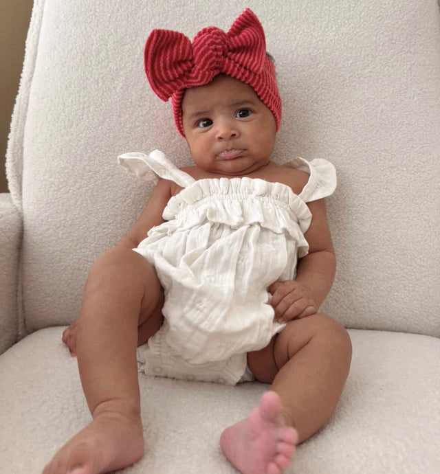 *RESTOCK* Red Wavy Tie On Headwrap