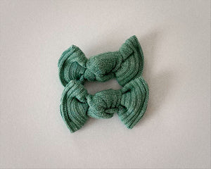 Seafoam Ribbed BloomCLIPS set of 2