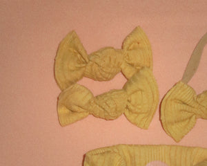 Lemon Ribbed BloomCLIPS or Nylon Headband