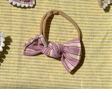 Mauve Double Stripe Ribbed BloomCLIPS or Nylon Headband