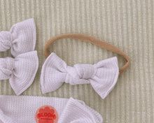 White Waffle BloomCLIPS or Nylon Headband