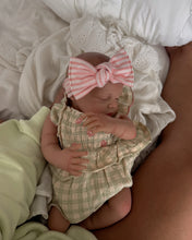 Strawberry Milk Stripe Tie On Headwrap