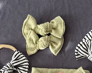 Honeydew Sweater Ribbed BloomCLIPS or Nylon Headband