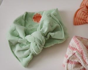 Mint Puff Daisy Tie On Headwrap