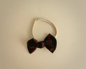 Brown + Black Checker BloomCLIPS or Nylon Headband