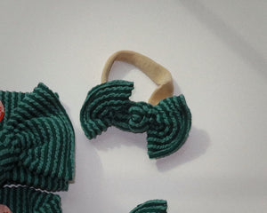 Forest Wavy Ribbed BloomCLIPS or Nylon Headband