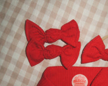 Classic Red Ribbed BloomCLIPS or Nylon Headband