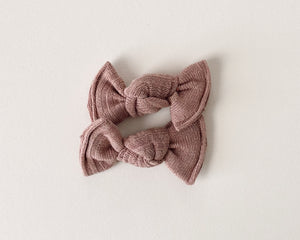 Fuzzy Mauve Stripe BloomCLIPS Set of 2