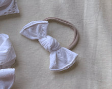 *RESTOCK* White Eyelet BloomCLIPS or Nylon Headband