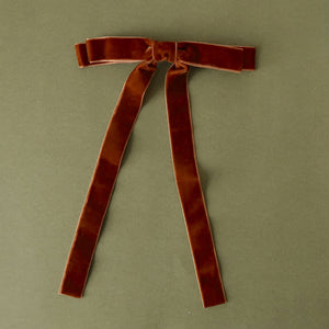 *DOORBUSTER* Mustard Velvet Bow Clip