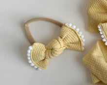 Butter Yellow Waffle BloomCLIPS or Nylon Headband