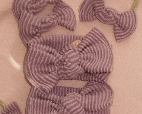 *RESTOCK* Mauve Wavy Ribbed Tie On Headwrap