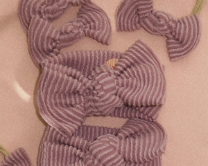 Mauve Wavy Ribbed Tie On Headwrap