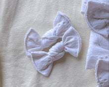 *RESTOCK* White Eyelet BloomCLIPS or Nylon Headband