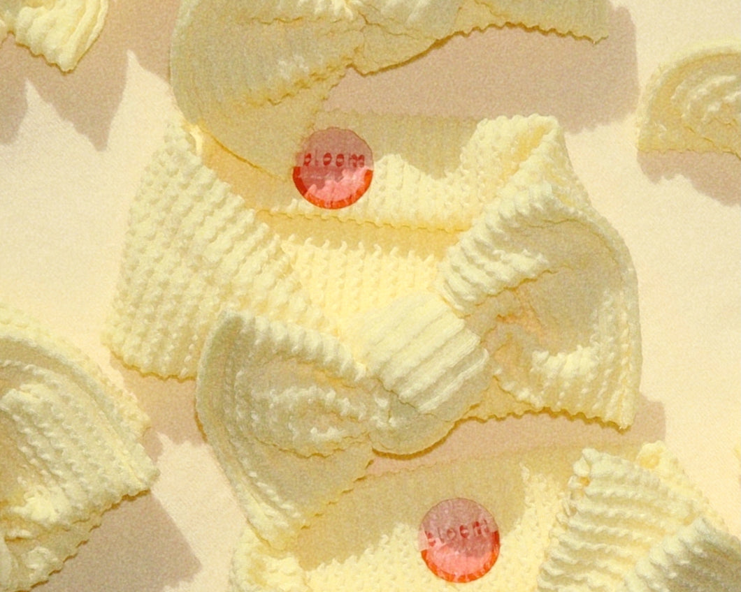 *RESTOCK* Pale Yellow Wavy Ribbed Tie On Headwrap
