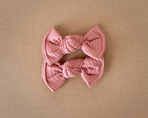 Medium Pink Ribbed BloomCLIPS Set of 2