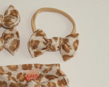 Beige Cheetah BloomCLIPS or Nylon Headband