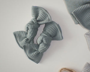 Sage Mini Waffle BloomCLIPS or Nylon Headband