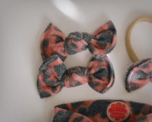 Pink Fuzzy Cheetah BloomCLIPS or Nylon Headband