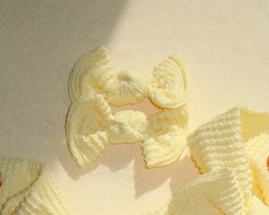 *RESTOCK* Pale Yellow Wavy Ribbed BloomCLIPS set of 2