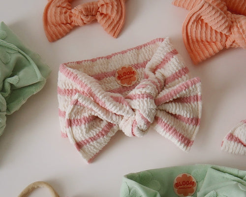 *RESTOCK* Taffy Textured Stripe Tie On Headwrap