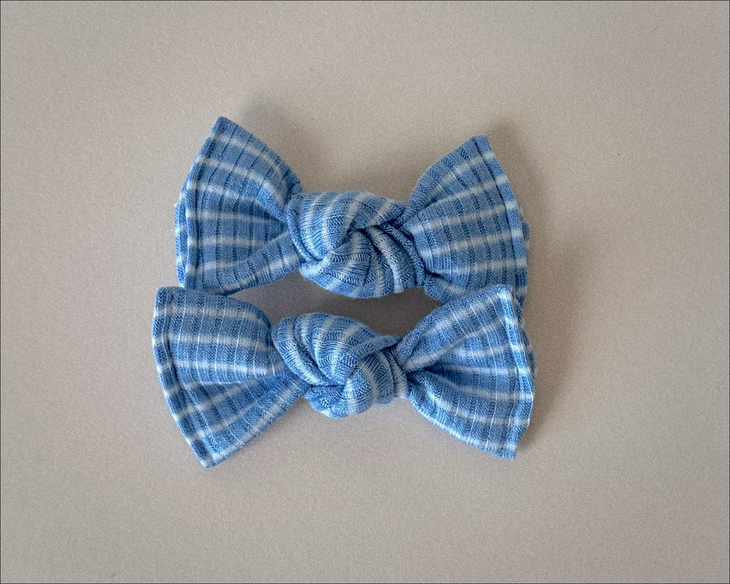 Electric Blue Mini Stripe BloomCLIPS set of 2