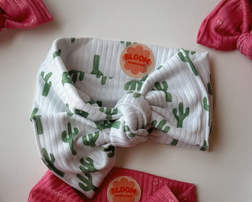 Cactus Ribbed Tie On Headwrap
