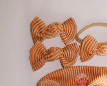 Apricot Wavy Ribbed BloomClips or Nylon Headband