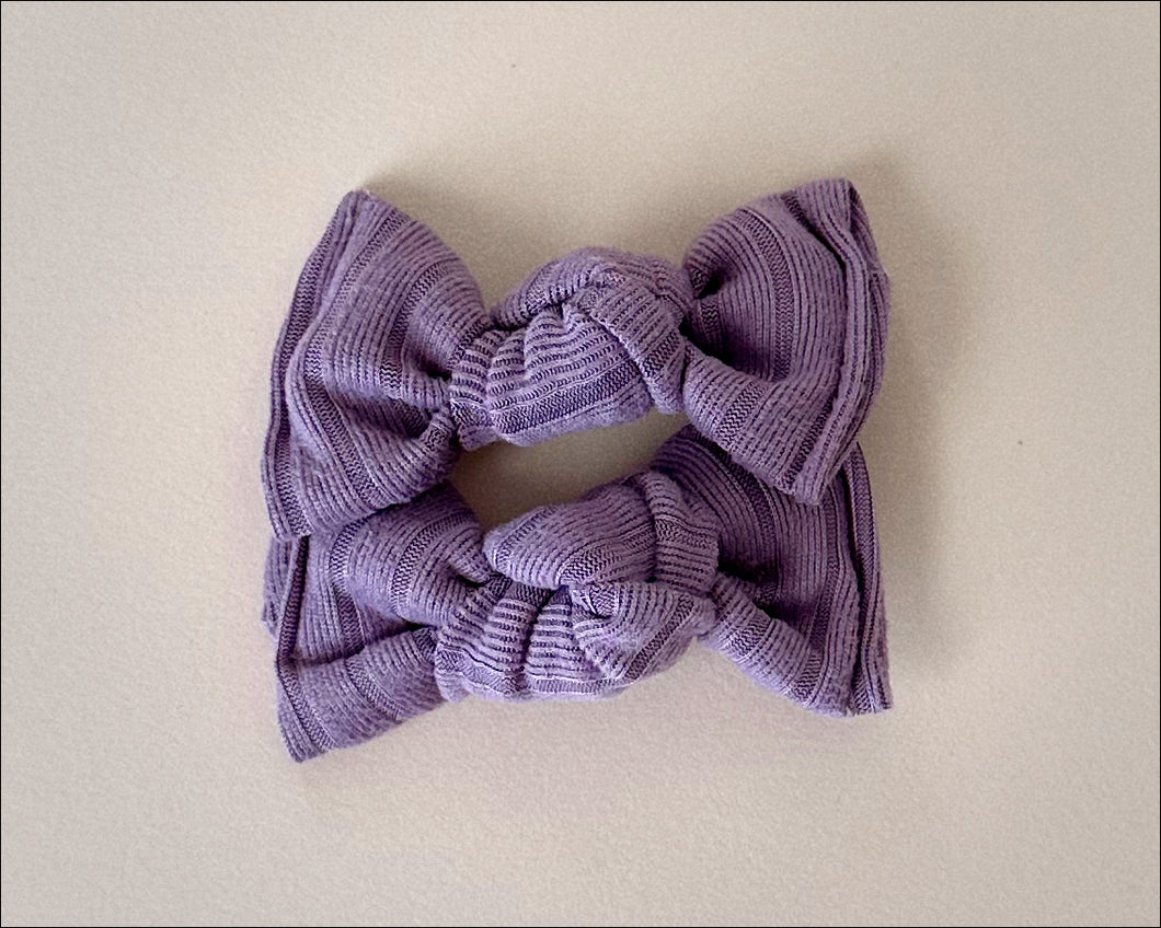 Purple Wide Ribbed BloomCLIPS set of 2