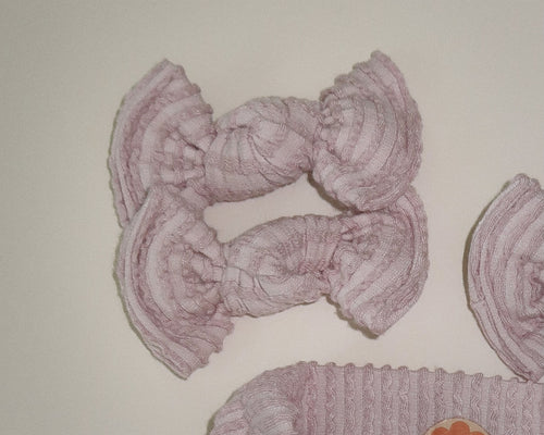 Washed Lavender Ribbed BloomCLIPS or Nylon Headband
