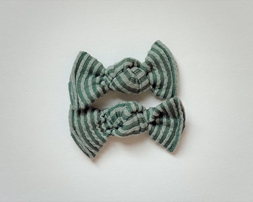 Seafoam Ribbed BloomCLIPS set of 2
