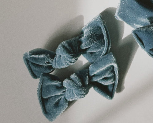Denim Velvet BloomCLIPS or Nylon Headband