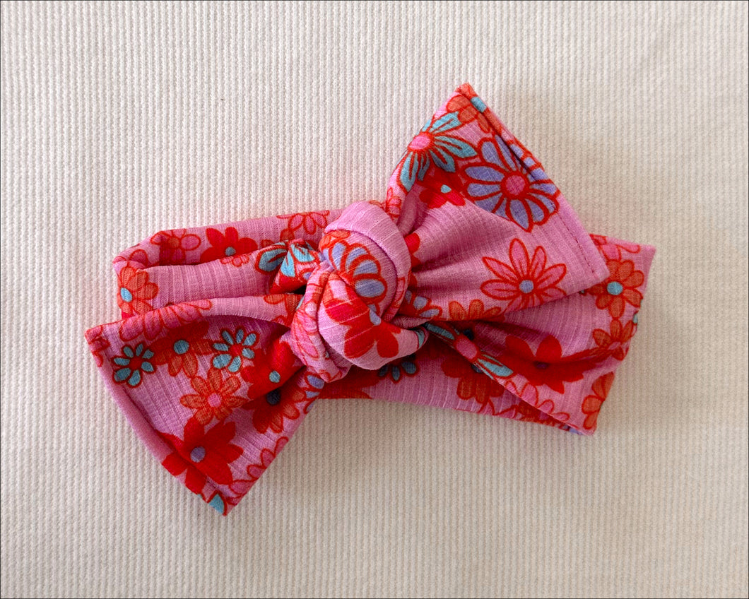 Vibrant Floral Tie On Headwrap