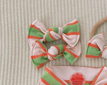 Retro Summer Stripe BloomCLIPS or Nylon Headband