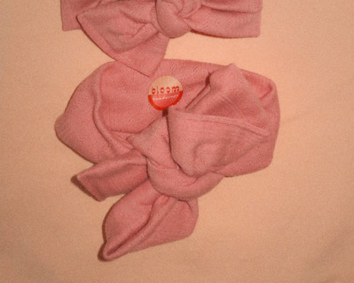 Oversized Bow Vintage Rose Tie On Headwrap