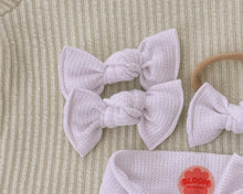 White Waffle BloomCLIPS or Nylon Headband